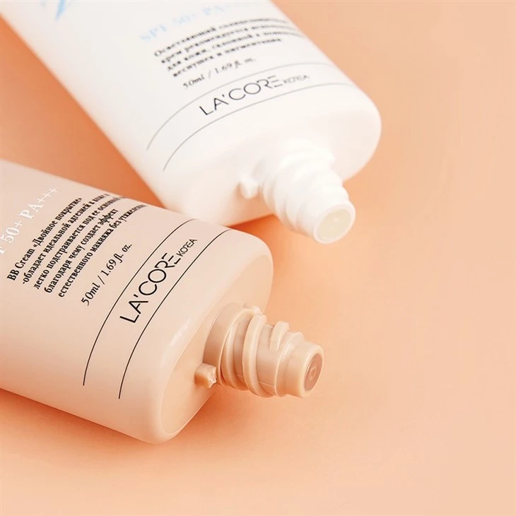 Flat Oval Squeeze Sunscreen BB Cream Tube