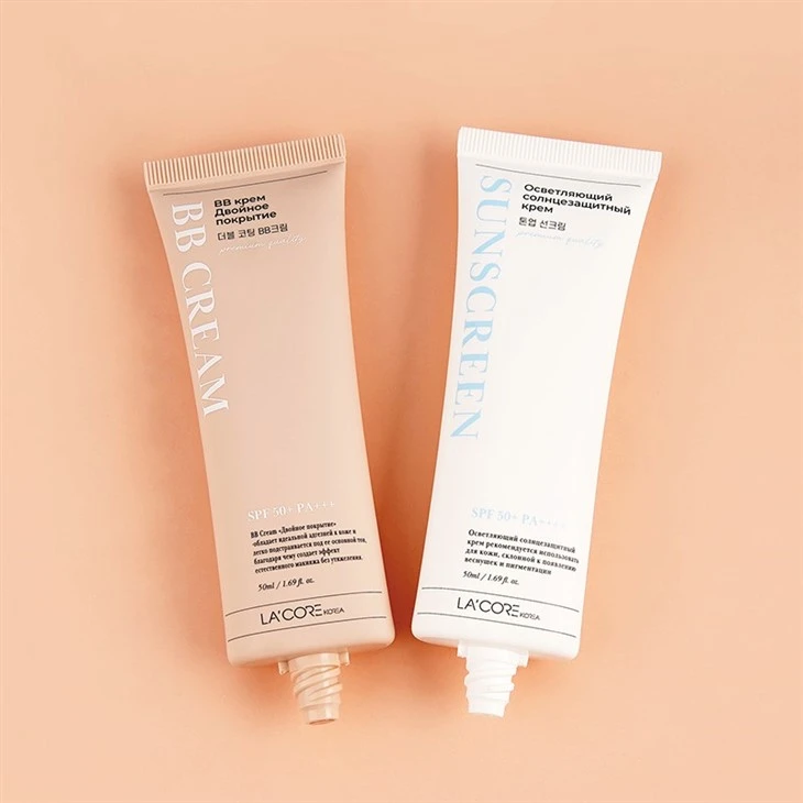 Flat Oval Squeeze Sunscreen BB Cream Tube