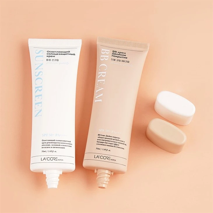 Flat Oval Squeeze Sunscreen BB Cream Tube
